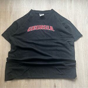 Vintage Georgia Bulldogs University Black Mens Large Short Sleeve T-Shirt